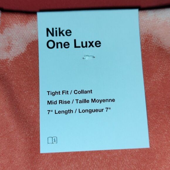 Nike Women's One Luxe Dri-FIT 7" Mid-Rise Printed Training Shorts  Sz M NWT - Picture 4 of 11